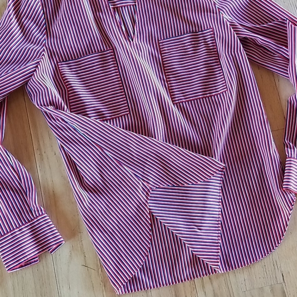 CAbi Red, White and Blue Stripe Top - Picture 5 of 5